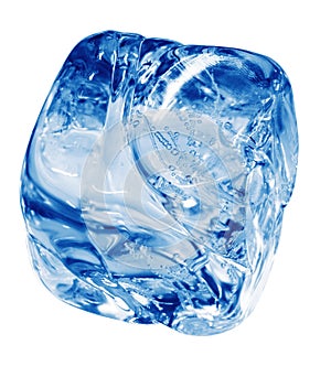 Blue ice cube