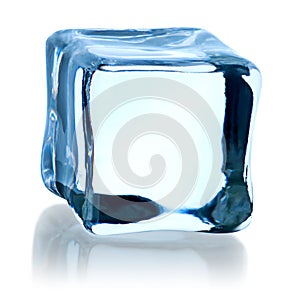 Blue ice cube