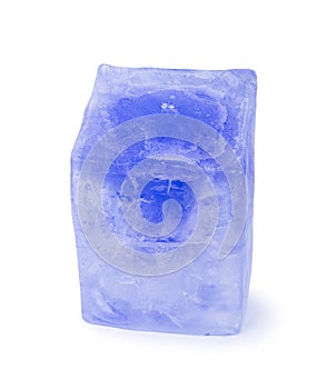 Blue ice cube block