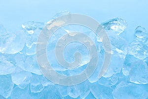 Blue ice cube texture background
