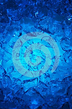 Blue ice cubes