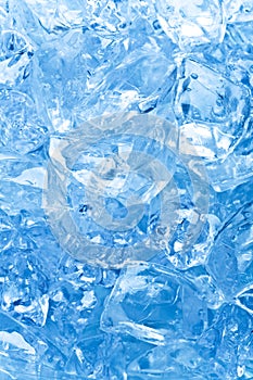 Blue ice cubes