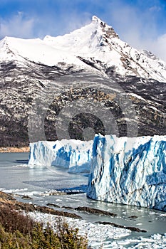 Blue ice formation in Perito Moreno Glacier, Argentino Lake, Patagonia, Argentina