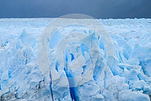 Blue ice glaciar in Patagonia