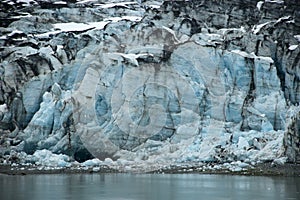 Blue Ice Glacier Bay Closeup Detail Alaska Scene