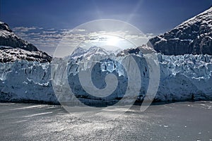 Blue Ice Glacier in Glacier Bay National Park, Alaska