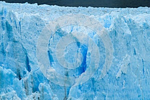 Blue ice glacier Perito Moreno in Patagonia