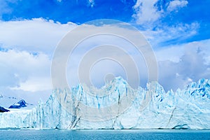 Blue ice mountain of Perito Moreno glacier