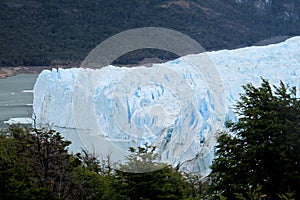 Blue ice patagonian glacier