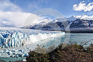 Blue ice in Perito Moreno Glacier, Argentino Lake, Patagonia, Argentina