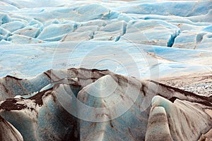 The blue ice of the Skaftafellsjokull glacier Iceland