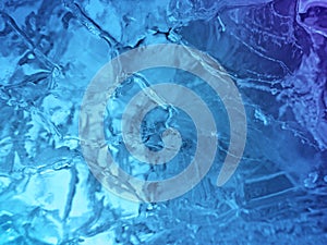 Blue ice texture