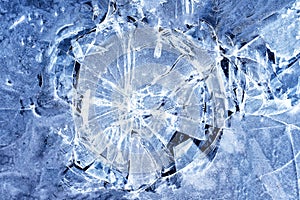 blue ice texture with cracks