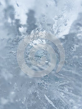 Blue ice texture.