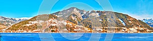 Blue ice on Zeller see lake, Zell am See, Austria