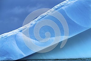 Blue Iceberg Closeup Abstract Background Antarctica