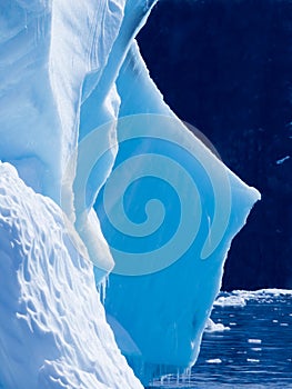 Blue iceberg detail