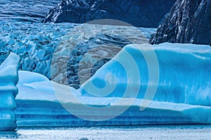 Blue Iceberg Grey Glacier Lake Torres del Paine National Park Chile