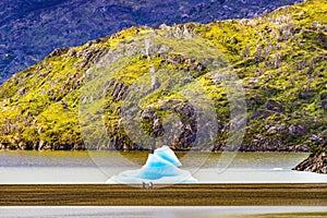 Blue Iceberg Grey Lake Torres del Paine National Park Chile