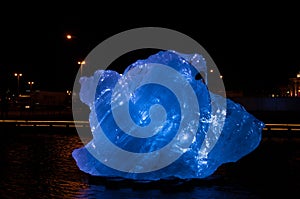 Blue iceberg in Iceland