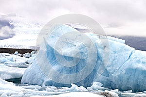 Blue iceberg in Iceland