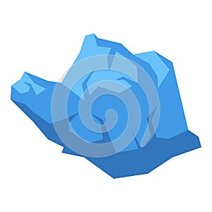 Blue iceberg icon isometric vector. Arctic peak