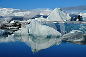 Blue Iceberg at Jokulsarlon Lagoon Iceland