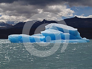 Blue iceberg in Lago Argentino, Calafate photo