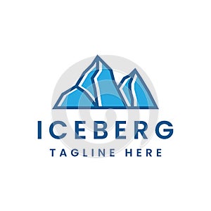 Blue iceberg logo design