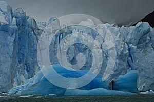 Blue iceberg by Perito Moreno glacier