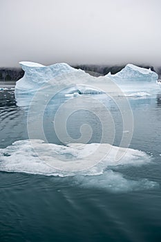Blue Icebergs in Greenland photo