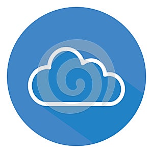 Blue icloud, icon photo