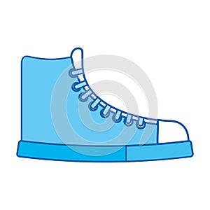 Blue icon boot cartoon