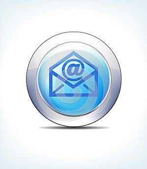 Blue Icon Button email for Healthcare & Pharmaceutical presentations