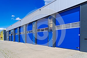 Blue industrial units