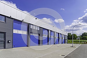 Blue industrial units