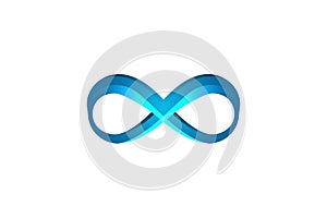 blue infinity logo Designs Inspiration Isolated on White Background.