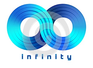 Blue infinity logo