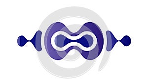 Blue Infinity Loop Abstract Art, vector design Generative AI