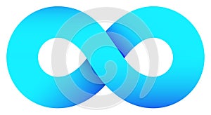 Blue infinity loop