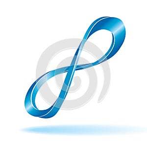 Blue infinity sign