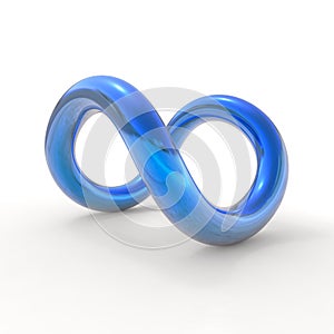 Blue infinity symbol