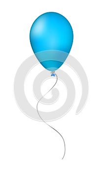 Blue inflatable balloon