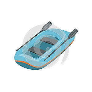 Blue Inflatable Dinghy Type Of Boat Icon