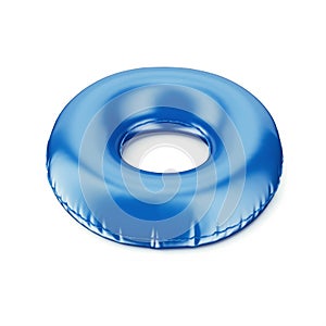 Blue inflatable ring