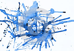 Blue Ink Splat