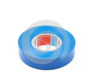 Blue insulating tape isolated