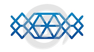 Blue Interconnected Geometric Triangle Pattern, Modern Abstract Grid, vector design Generative AI