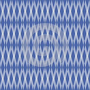 Blue Interwoven Diamond Pattern