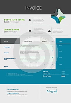 Blue Invoice template